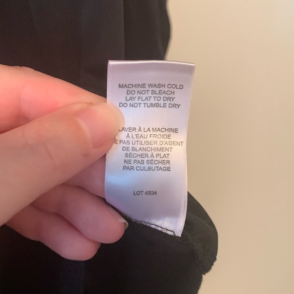 Kensie Black Collared 3/4 Buttoned Sleeve Top Size Medium - Picture 7 of 7